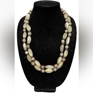 Vintage Polished Agate 52in Handknotted Necklace #5278